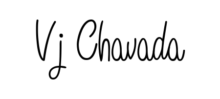 How to make Vj Chavada name signature. Use Angelique-Rose-font-FFP style for creating short signs online. This is the latest handwritten sign. Vj Chavada signature style 5 images and pictures png