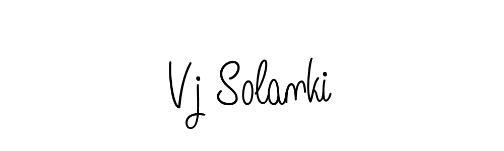 How to make Vj Solanki name signature. Use Angelique-Rose-font-FFP style for creating short signs online. This is the latest handwritten sign. Vj Solanki signature style 5 images and pictures png