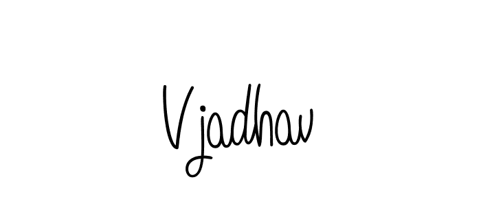 Design your own signature with our free online signature maker. With this signature software, you can create a handwritten (Angelique-Rose-font-FFP) signature for name Vjadhav. Vjadhav signature style 5 images and pictures png