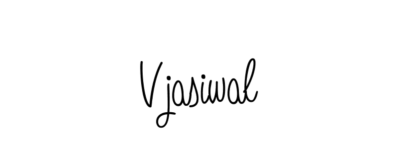You should practise on your own different ways (Angelique-Rose-font-FFP) to write your name (Vjasiwal) in signature. don't let someone else do it for you. Vjasiwal signature style 5 images and pictures png