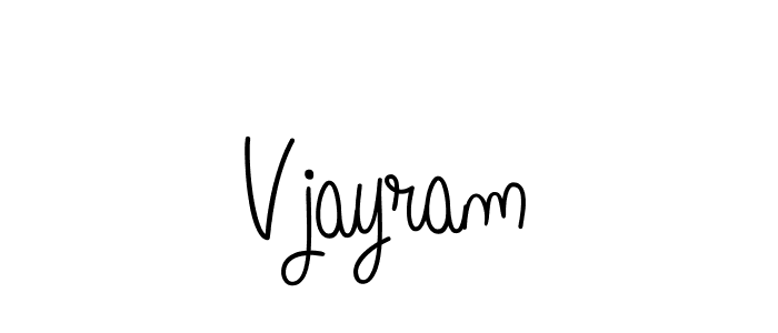 The best way (Angelique-Rose-font-FFP) to make a short signature is to pick only two or three words in your name. The name Vjayram include a total of six letters. For converting this name. Vjayram signature style 5 images and pictures png