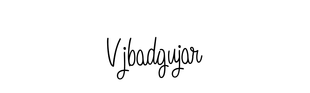 How to make Vjbadgujar signature? Angelique-Rose-font-FFP is a professional autograph style. Create handwritten signature for Vjbadgujar name. Vjbadgujar signature style 5 images and pictures png