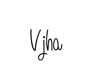 How to make Vjha name signature. Use Angelique-Rose-font-FFP style for creating short signs online. This is the latest handwritten sign. Vjha signature style 5 images and pictures png