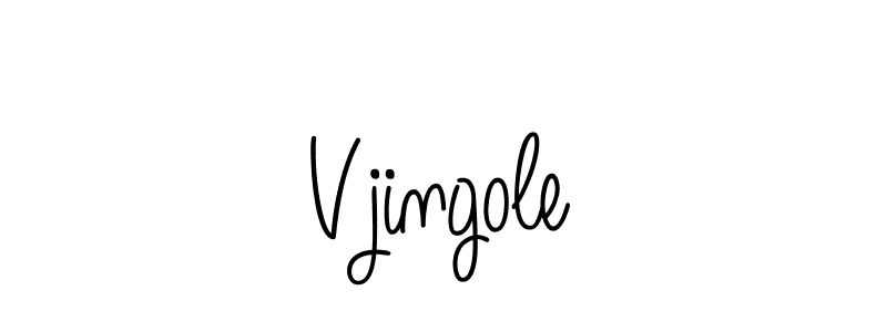 Design your own signature with our free online signature maker. With this signature software, you can create a handwritten (Angelique-Rose-font-FFP) signature for name Vjingole. Vjingole signature style 5 images and pictures png