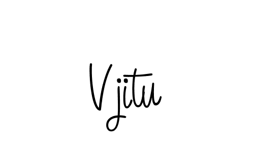 if you are searching for the best signature style for your name Vjitu. so please give up your signature search. here we have designed multiple signature styles  using Angelique-Rose-font-FFP. Vjitu signature style 5 images and pictures png