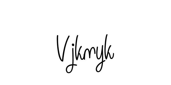 The best way (Angelique-Rose-font-FFP) to make a short signature is to pick only two or three words in your name. The name Vjknyk include a total of six letters. For converting this name. Vjknyk signature style 5 images and pictures png