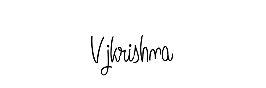 The best way (Angelique-Rose-font-FFP) to make a short signature is to pick only two or three words in your name. The name Vjkrishna include a total of six letters. For converting this name. Vjkrishna signature style 5 images and pictures png