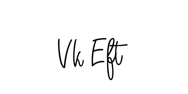 Use a signature maker to create a handwritten signature online. With this signature software, you can design (Angelique-Rose-font-FFP) your own signature for name Vk Eft. Vk Eft signature style 5 images and pictures png