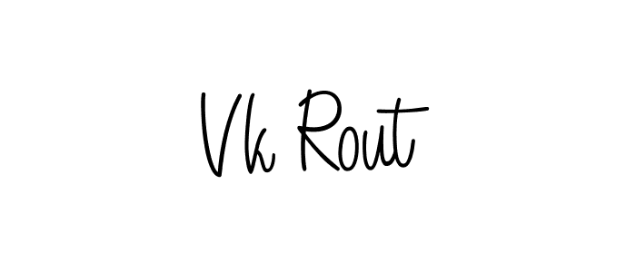 You should practise on your own different ways (Angelique-Rose-font-FFP) to write your name (Vk Rout) in signature. don't let someone else do it for you. Vk Rout signature style 5 images and pictures png