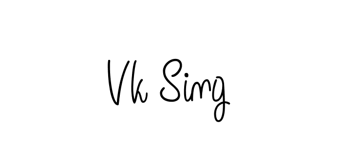 The best way (Angelique-Rose-font-FFP) to make a short signature is to pick only two or three words in your name. The name Vk Sing include a total of six letters. For converting this name. Vk Sing signature style 5 images and pictures png