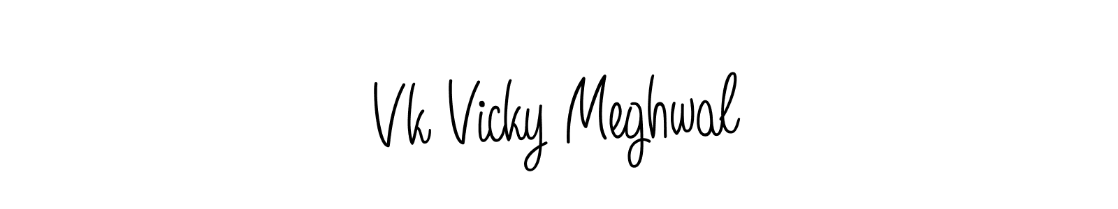 Also You can easily find your signature by using the search form. We will create Vk Vicky Meghwal name handwritten signature images for you free of cost using Angelique-Rose-font-FFP sign style. Vk Vicky Meghwal signature style 5 images and pictures png