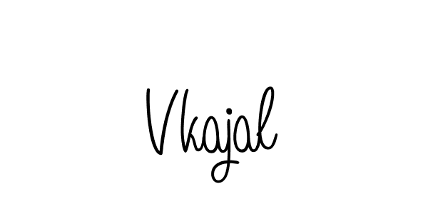 How to make Vkajal name signature. Use Angelique-Rose-font-FFP style for creating short signs online. This is the latest handwritten sign. Vkajal signature style 5 images and pictures png