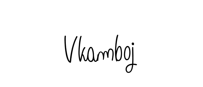 Design your own signature with our free online signature maker. With this signature software, you can create a handwritten (Angelique-Rose-font-FFP) signature for name Vkamboj. Vkamboj signature style 5 images and pictures png