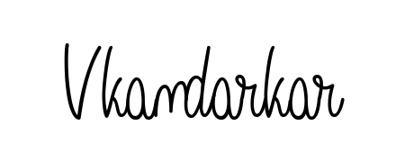 Explore multiple handwriting variations for Vkandarkar including this stunning Angelique-Rose-font-FFP design. Free to use across all platforms. Vkandarkar signature style 5 images and pictures png