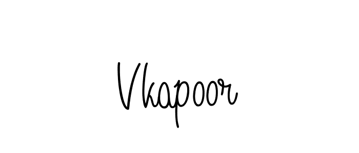 The best way (Angelique-Rose-font-FFP) to make a short signature is to pick only two or three words in your name. The name Vkapoor include a total of six letters. For converting this name. Vkapoor signature style 5 images and pictures png