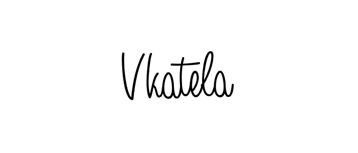 Make a beautiful signature design for name Vkatela. With this signature (Angelique-Rose-font-FFP) style, you can create a handwritten signature for free. Vkatela signature style 5 images and pictures png