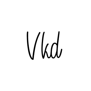 Make a beautiful signature design for name Vkd. With this signature (Angelique-Rose-font-FFP) style, you can create a handwritten signature for free. Vkd signature style 5 images and pictures png