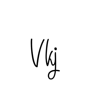 Design your own signature with our free online signature maker. With this signature software, you can create a handwritten (Angelique-Rose-font-FFP) signature for name Vkj. Vkj signature style 5 images and pictures png
