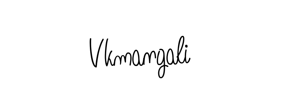 if you are searching for the best signature style for your name Vkmangali. so please give up your signature search. here we have designed multiple signature styles  using Angelique-Rose-font-FFP. Vkmangali signature style 5 images and pictures png