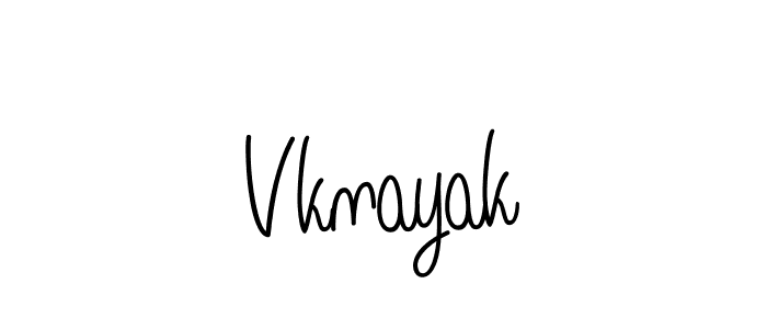 The best way (Angelique-Rose-font-FFP) to make a short signature is to pick only two or three words in your name. The name Vknayak include a total of six letters. For converting this name. Vknayak signature style 5 images and pictures png