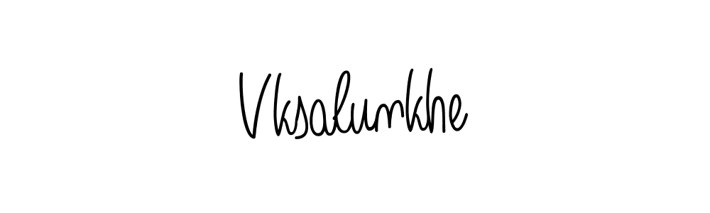 Make a short Vksalunkhe signature style. Manage your documents anywhere anytime using Angelique-Rose-font-FFP. Create and add eSignatures, submit forms, share and send files easily. Vksalunkhe signature style 5 images and pictures png