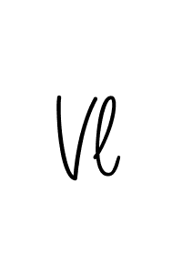 Vl stylish signature style. Best Handwritten Sign (Angelique-Rose-font-FFP) for my name. Handwritten Signature Collection Ideas for my name Vl. Vl signature style 5 images and pictures png