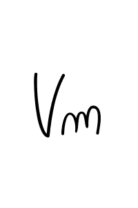 Design your own signature with our free online signature maker. With this signature software, you can create a handwritten (Angelique-Rose-font-FFP) signature for name Vm. Vm signature style 5 images and pictures png