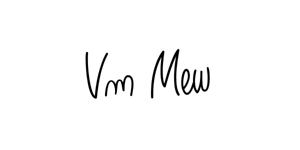 Make a beautiful signature design for name Vm Mew. With this signature (Angelique-Rose-font-FFP) style, you can create a handwritten signature for free. Vm Mew signature style 5 images and pictures png