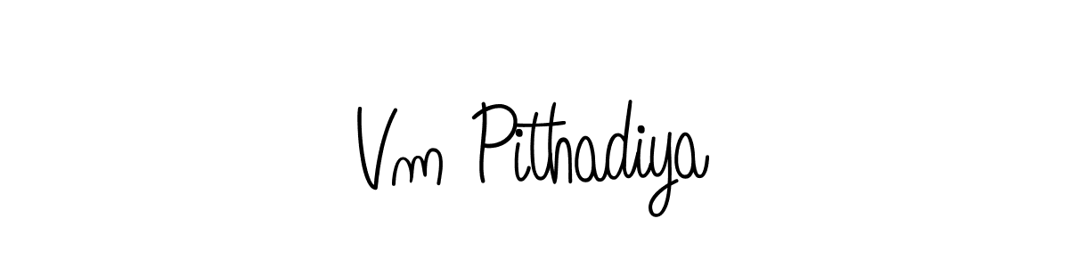 How to Draw Vm Pithadiya signature style? Angelique-Rose-font-FFP is a latest design signature styles for name Vm Pithadiya. Vm Pithadiya signature style 5 images and pictures png