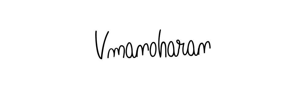 The best way (Angelique-Rose-font-FFP) to make a short signature is to pick only two or three words in your name. The name Vmanoharan include a total of six letters. For converting this name. Vmanoharan signature style 5 images and pictures png