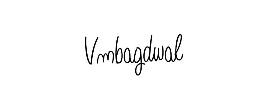 Make a beautiful signature design for name Vmbagdwal. With this signature (Angelique-Rose-font-FFP) style, you can create a handwritten signature for free. Vmbagdwal signature style 5 images and pictures png