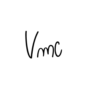 Make a beautiful signature design for name Vmc. With this signature (Angelique-Rose-font-FFP) style, you can create a handwritten signature for free. Vmc signature style 5 images and pictures png