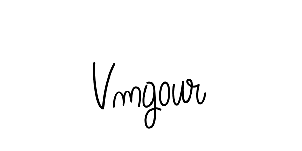 Make a beautiful signature design for name Vmgour. With this signature (Angelique-Rose-font-FFP) style, you can create a handwritten signature for free. Vmgour signature style 5 images and pictures png