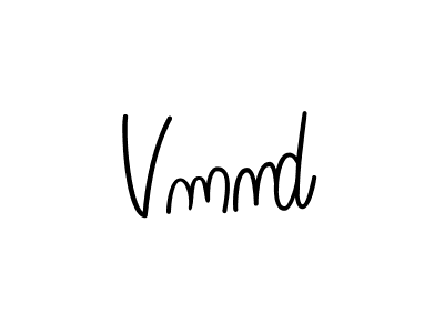 Vmnd stylish signature style. Best Handwritten Sign (Angelique-Rose-font-FFP) for my name. Handwritten Signature Collection Ideas for my name Vmnd. Vmnd signature style 5 images and pictures png