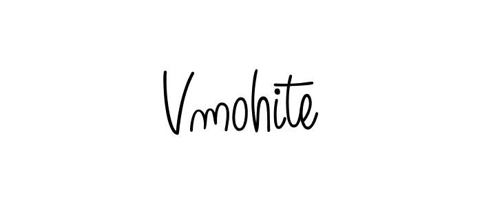 Use a signature maker to create a handwritten signature online. With this signature software, you can design (Angelique-Rose-font-FFP) your own signature for name Vmohite. Vmohite signature style 5 images and pictures png