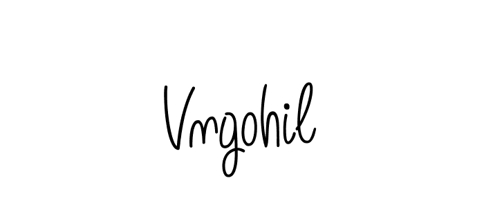 Create a beautiful signature design for name Vngohil. With this signature (Angelique-Rose-font-FFP) fonts, you can make a handwritten signature for free. Vngohil signature style 5 images and pictures png