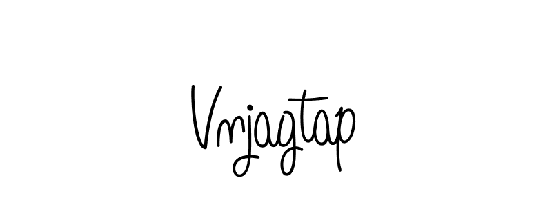 Use a signature maker to create a handwritten signature online. With this signature software, you can design (Angelique-Rose-font-FFP) your own signature for name Vnjagtap. Vnjagtap signature style 5 images and pictures png