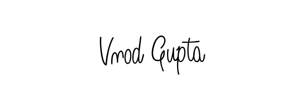 Design your own signature with our free online signature maker. With this signature software, you can create a handwritten (Angelique-Rose-font-FFP) signature for name Vnod Gupta. Vnod Gupta signature style 5 images and pictures png