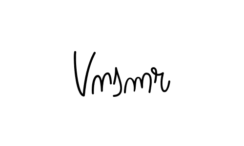 The best way (Angelique-Rose-font-FFP) to make a short signature is to pick only two or three words in your name. The name Vnsmr include a total of six letters. For converting this name. Vnsmr signature style 5 images and pictures png