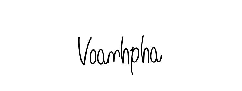 Make a beautiful signature design for name Voanhpha. With this signature (Angelique-Rose-font-FFP) style, you can create a handwritten signature for free. Voanhpha signature style 5 images and pictures png