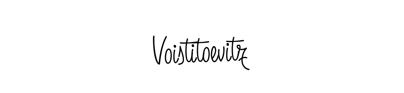 The best way (Angelique-Rose-font-FFP) to make a short signature is to pick only two or three words in your name. The name Voistitoevitz include a total of six letters. For converting this name. Voistitoevitz signature style 5 images and pictures png