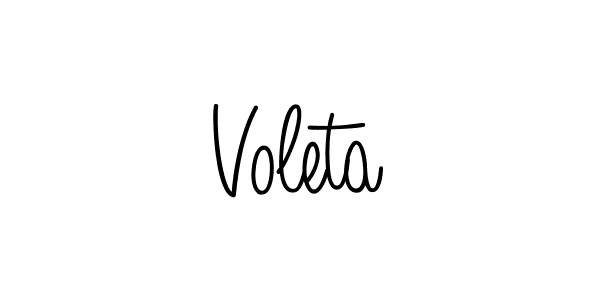 You should practise on your own different ways (Angelique-Rose-font-FFP) to write your name (Voleta) in signature. don't let someone else do it for you. Voleta signature style 5 images and pictures png