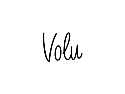 How to make Volu signature? Angelique-Rose-font-FFP is a professional autograph style. Create handwritten signature for Volu name. Volu signature style 5 images and pictures png