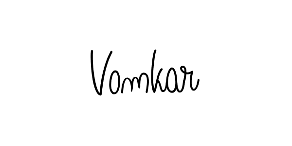 How to Draw Vomkar signature style? Angelique-Rose-font-FFP is a latest design signature styles for name Vomkar. Vomkar signature style 5 images and pictures png