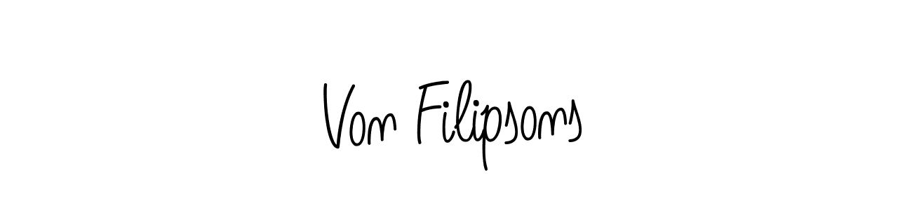 Create a beautiful signature design for name Von Filipsons. With this signature (Angelique-Rose-font-FFP) fonts, you can make a handwritten signature for free. Von Filipsons signature style 5 images and pictures png