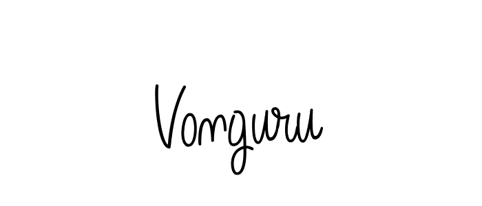 Make a beautiful signature design for name Vonguru. With this signature (Angelique-Rose-font-FFP) style, you can create a handwritten signature for free. Vonguru signature style 5 images and pictures png
