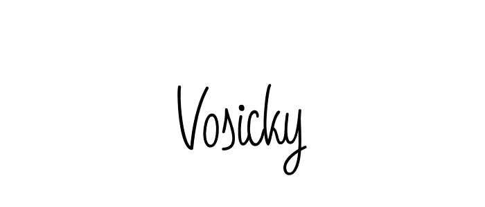 Create a beautiful signature design for name Vosicky. With this signature (Angelique-Rose-font-FFP) fonts, you can make a handwritten signature for free. Vosicky signature style 5 images and pictures png