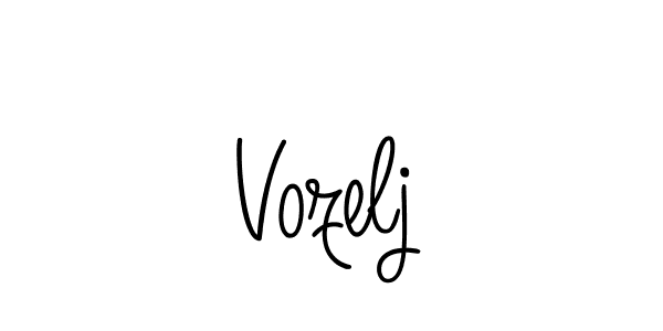 Best and Professional Signature Style for Vozelj. Angelique-Rose-font-FFP Best Signature Style Collection. Vozelj signature style 5 images and pictures png