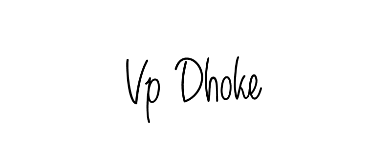 Design your own signature with our free online signature maker. With this signature software, you can create a handwritten (Angelique-Rose-font-FFP) signature for name Vp Dhoke. Vp Dhoke signature style 5 images and pictures png