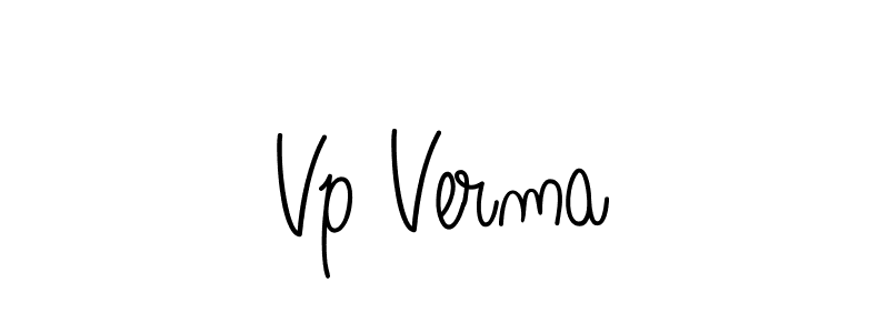 You should practise on your own different ways (Angelique-Rose-font-FFP) to write your name (Vp Verma) in signature. don't let someone else do it for you. Vp Verma signature style 5 images and pictures png